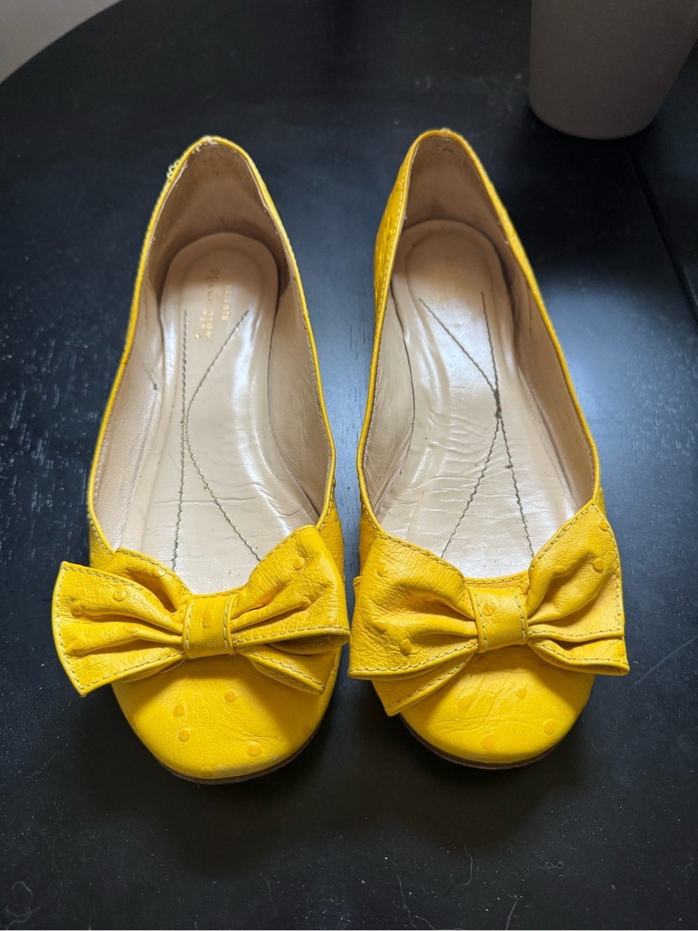 kate spade Yellow Bow Ballet Flats